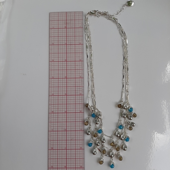 Jones NY Silver 3 Tier Necklace - Picture 3 of 5